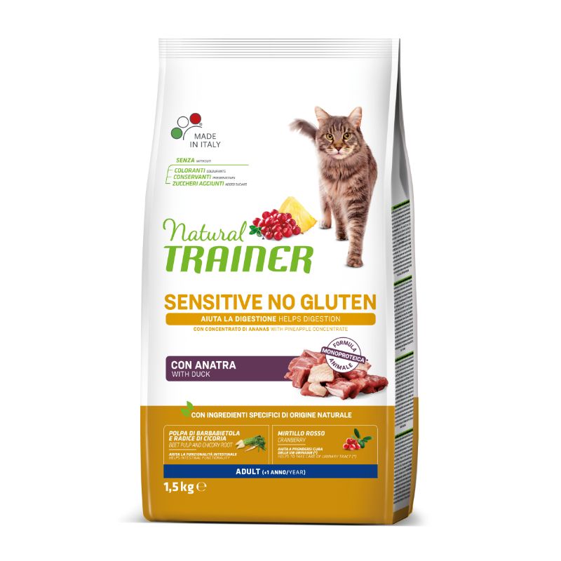 NATURAL TRAINER CAT SENSITIVE DUCK su antiena 1.5kg